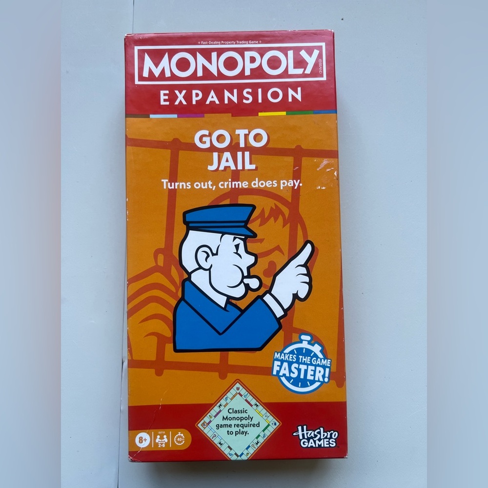 Monopoly Go to Jail Board Game